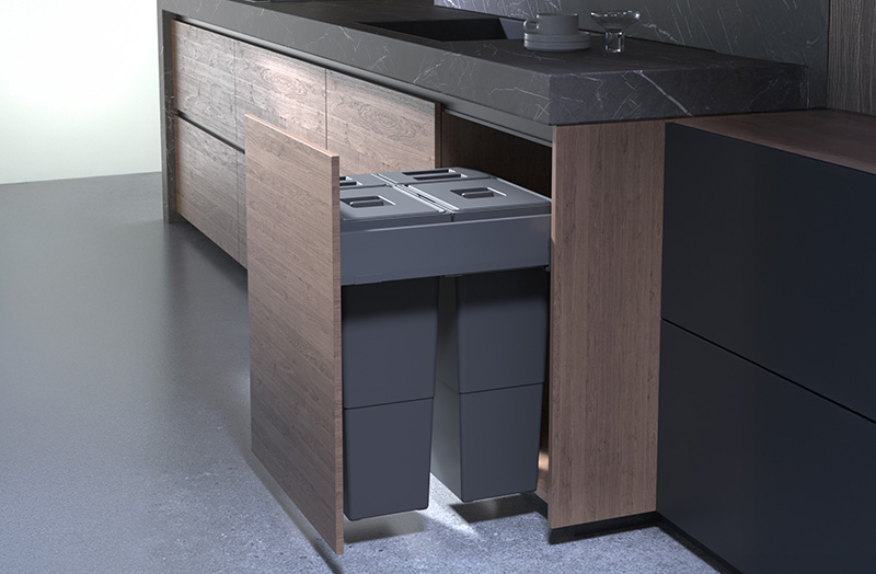 Blum Box Systems with SIGE Puro Waste Bins